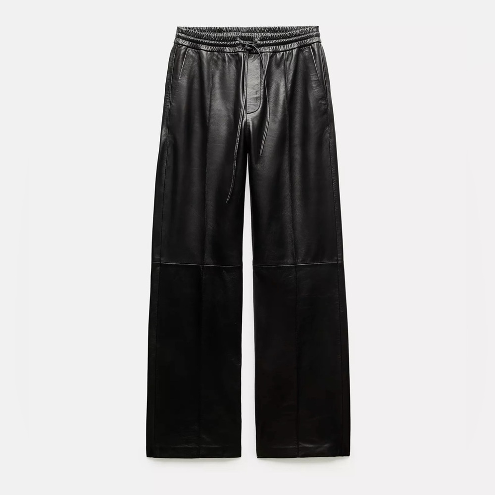 Zara Rib leather pants